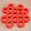 Small C-Shape Portable Hair Curler 12pcs/Pack (Red) - 1