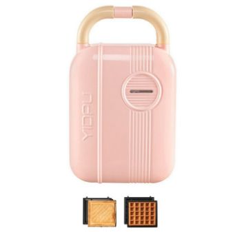 YIDPU 3-in-1 Family Breakfast Maker - Pink - 1