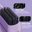 Picture of Negative Ion Hair Straightening Comb Cordless Mini 3-Speed Adjustment Hair Brush Black 2600mA