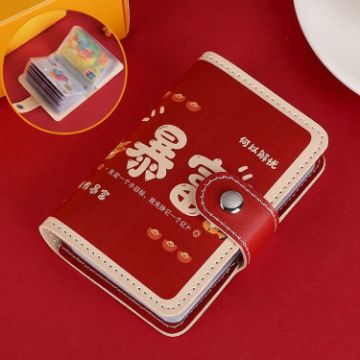 Picture of Festive Cartoon Snap-Type Anti-Degaussing Card Holder Lucky Change ID Storage Bag, Color: Get Rich