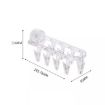 Picture of Suction Cup Clothes Rack Multi Clips Wall Mounted Indoor Outdoor Balcony Multifunctional Folding Clothes Hanger (Transparent)