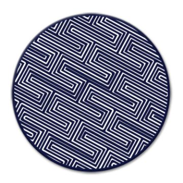 Picture of 9.8x0.3cm Round Soft Silicone Coaster Non-Slip Heat Insulation Mat, Style: Maze