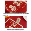 Picture of Festive Cartoon Snap-Type Anti-Degaussing Card Holder Lucky Change ID Storage Bag, Color: Red