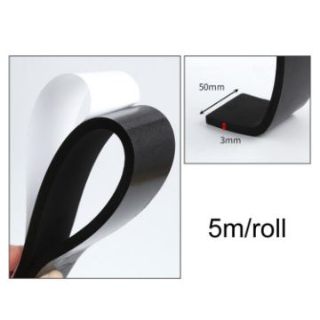 Picture of 5m/Roll 5cm Width 3mm Thickness Foam Strips With Adhesive High Density Foam Closed Cell Tape Seal For Doors And Windows