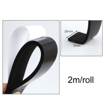 Picture of 2m/Roll 2cm Width 5mm Thickness Foam Strips With Adhesive High Density Foam Closed Cell Tape Seal For Doors And Windows