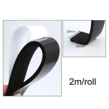 Picture of 2m/Roll 2cm Width 10mm Thickness Foam Strips With Adhesive High Density Foam Closed Cell Tape Seal For Doors And Windows