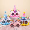 Picture of 2pcs Party Glasses Children Hats Headwear Birthday Photo Decorations, Random Pattern Delivery, Specification: Hat
