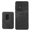 Samsung Galaxy A41 Retro Leather Card Bag Magnetic Phone Case - Black - 3