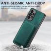 Samsung Galaxy A41 Retro Leather Card Bag Magnetic Phone Case Green - 5