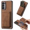 Samsung Galaxy A41 Retro Leather Card Bag Magnetic Phone Case - Brown - 1