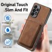 Samsung Galaxy A41 Retro Leather Card Bag Magnetic Phone Case - Brown - 6
