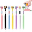Picture of YALINA Three Sided Toothbrush Soft Hair 360 Degree V Shaped Toothbrush 418 Adult Black