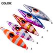 Picture of PROBEROS LF124 Deep Sea Iron Plate Lead Fish Fishing Lure Slow Sinking Rocking Luminous Boat Fishing Bait, Size: 120g (Color A)