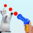Picture of Cat Interactive Plush Toy Silent Plush Ball Launcher Pet Toy Balls, Color: Launcher + 20 Balls
