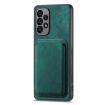 Samsung Galaxy A21s Retro Leather Card Bag Magnetic Phone Case Green - 2