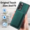 Samsung Galaxy A21s Retro Leather Card Bag Magnetic Phone Case Green - 6