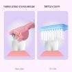 Picture of YALINA Three Sided Toothbrush Soft Hair 360 Degree V Shaped Toothbrush A22 Kids Pink