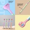 Picture of YALINA Three Sided Toothbrush Soft Hair 360 Degree V Shaped Toothbrush A22 Kids Blue