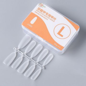 Picture of 10pairs Of 100pcs/Box Frosted False Nails Artificial Tip, Shape: Long Ellipse L