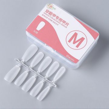 Picture of 10pairs Of 100pcs/Box Frosted False Nails Artificial Tip, Shape: Long Ladder M