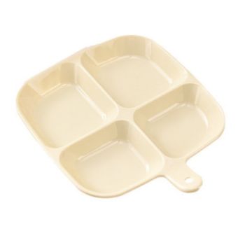 Picture of Multipurpose Quad Compartment Side Dish Kitchen Storage Spice Tray (Cream White)