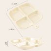 Picture of Multipurpose Quad Compartment Side Dish Kitchen Storage Spice Tray (Cream White)