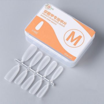 Picture of 10pairs Of 100pcs/Box Frosted False Nails Artificial Tip, Shape: Long Ellipse M