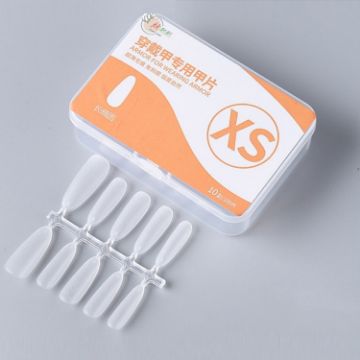 Picture of 10pairs Of 100pcs/Box Frosted False Nails Artificial Tip, Shape: Long Ellipse XS