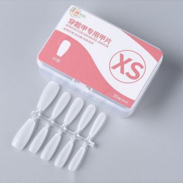 Picture of 10pairs Of 100pcs/Box Frosted False Nails Artificial Tip, Shape: Long Ladder XS