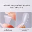 10 Pairs of 100pcs Frosted False Nails - Long Ellipse Shape - 5