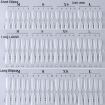 10 Pairs of 100pcs Frosted False Nails - Long Ellipse Shape - 9