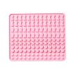 Picture of 130 Grids Silicone Mat Baking Mold Mini Pet Snacks Dog Food Baking Pan Mold Biscuit Cake Mold (Pink)