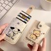 Picture of Pull-out Multi-card Slot ID Card Holder Large Capacity Cartoon Card Bag, Color: Pink