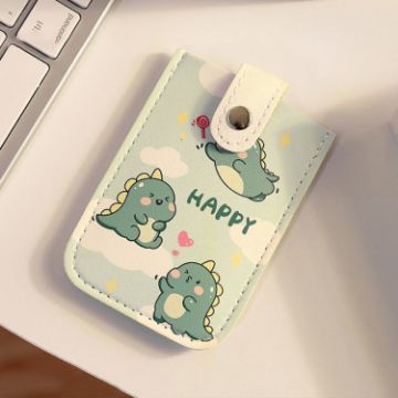 Picture of Pull-out Multi-card Slot ID Card Holder Large Capacity Cartoon Card Bag, Color: Green