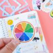 Picture of Children DIY Decorative Handbook Scrapbook Stickers (Pink)