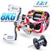 Picture of PROBEROS P3L 7.2:1 Metal Swing Arm Long Casting Fishing Reel 5+1BB Baitcasting Reel With Drag Alarm