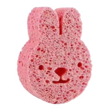 Picture of Baby Bathing Wood Pulp Sponge Cute Cartoon Soft Bath Sponge Bath Scrubber, Model: Bunny