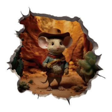 Picture of 3D Cartoon Mouse Wall Stickers Home Kitchen Animal Decorative Decals, Model: CT70166G-T