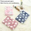 Picture of 79x60cm Thickened Pet Cushion Cat Dog Blanket Pet Bed (Pink Stars)