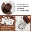 Picture of Round Wooden Stamps Vintage DIY Handbook Multifunctional Decorative Stamps, Style: Mountain