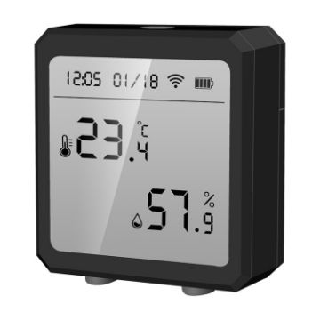 Picture of Wifi Temperature And Humidity Meter Sensor Equipment Smart Home Graffiti APP Temperature And Humidity Sensor (Black)