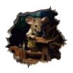 Picture of 3D Cartoon Mouse Wall Stickers Home Kitchen Animal Decorative Decals, Model: CT70176G-T