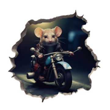 Picture of 3D Cartoon Mouse Wall Stickers Home Kitchen Animal Decorative Decals, Model: CT70181G-T
