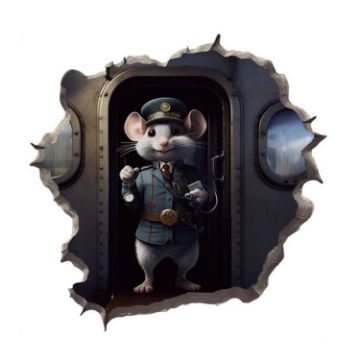 Picture of 3D Cartoon Mouse Wall Stickers Home Kitchen Animal Decorative Decals, Model: CT70182G-T