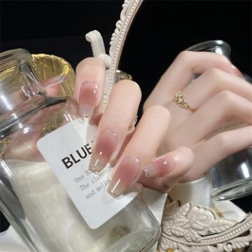 Picture of 24pcs/box Handmade Nail Glitter Nail Jelly Glue Finished Patch, Color: BY94 (Wear Tool Bag)
