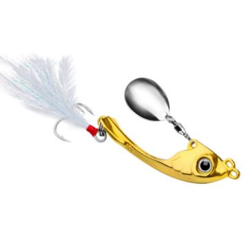 Picture of PROBEROS DW570 Fishing Lures Spinning Sequins Long Casting Tremor Swimming VIB Micro Tremor Zinc Alloy Bait (Golden) Weight: 17g