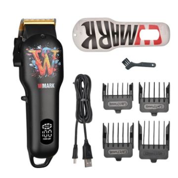 Picture of WMARK NG-123 Oil Head Electric Hair Clippers Rechargeable Haircutting Scissors (Black)