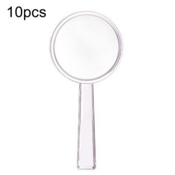 Picture of 28mm 10pcs 3X Magnifying Glass Plastic Transparent Integrated Handheld HD Children Toy Magnifier