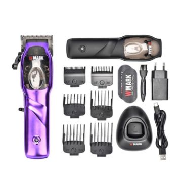 Picture of WMARK NG-9003 Electric Hair Clipper Oil Head Electric Push Clipper Rechargeable Haircutting Scissors, EU Plug (Purple)