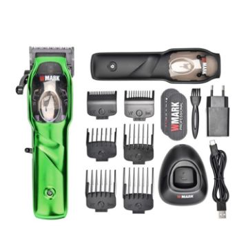 Picture of WMARK NG-9003 Electric Hair Clipper Oil Head Electric Push Clipper Rechargeable Haircutting Scissors, EU Plug (Green)